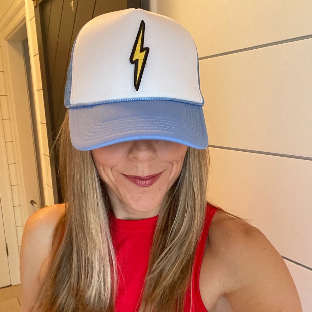 Lightening bolt trucker hat NEW
